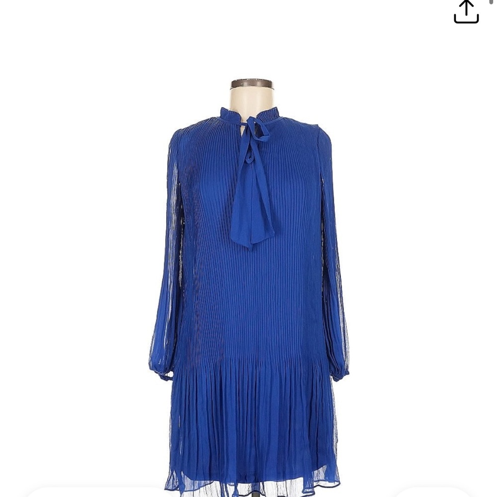 DKNY Vibrant Blue Long Sleeve Dress